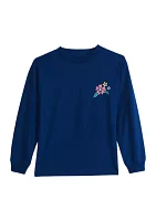 Girls 4-6x Long Sleeve Wander More Graphic T-Shirt