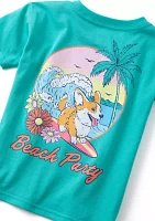 Girls 4-6x Beach Party Graphic T-Shirt