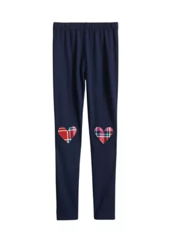 Girls 7-16 Heart Leggings