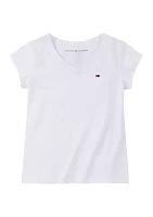 Girls 7-16 Signature Solid V Neck Tee