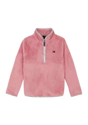 Girls 7-16 Chipie Fur 1/4 Zip Pullover