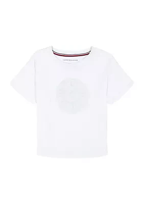 Girls 7-16 Embroidered Boxy T-Shirt