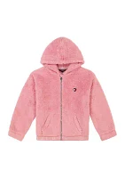 Girls 7-16 Minky Zip Front Hoodie