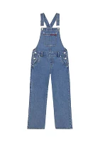 Girls 7-16 Wide Leg Denim Overalls