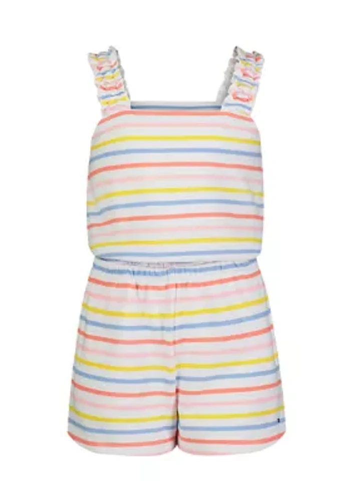 Girls 7-16 Printed Terry Romper