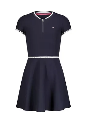 Girls 7-16 Taping 1/4 Zip Dress