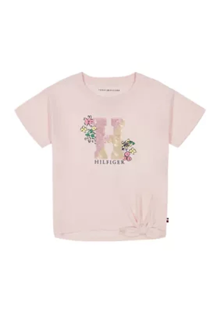 Girls 7-16 Big H Floral Graphic T-Shirt