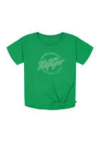 Girls 7-16 Script Logo Graphic Twist Front T-Shirt