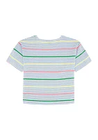 Girls 7-16 Multi Colored Striped T-Shirt