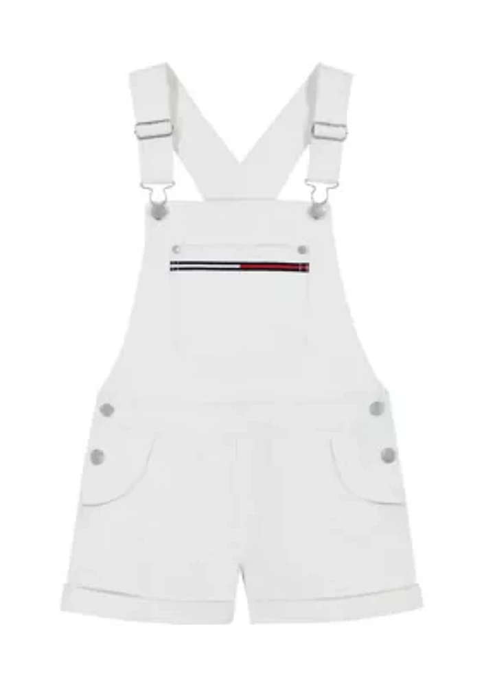 Girls 7-16 White Shortall