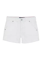 Girls 7-16 Frayed Shorts with Porkchop Pocket