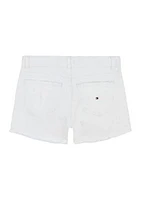 Girls 7-16 Frayed Shorts with Porkchop Pocket