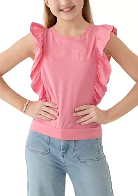 Girls 7-16 Ruffle T-Shirt