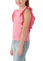 Girls 7-16 Ruffle T-Shirt