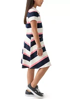 Girls 7-16 Yarn Dye Stripe Polo Dress