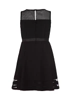 Girls 7-16 Illusion Mesh Dress