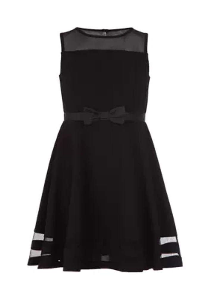 Girls Plus Illusion Mesh Dress