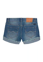 Girls 7-16 Cuffed Denim Shorts