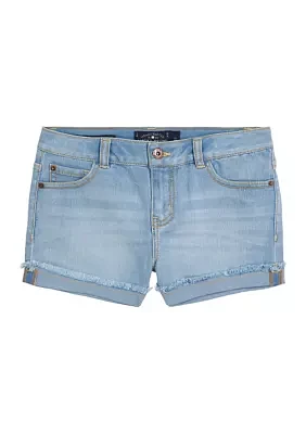 Girls 7-16 Cuffed Denim Shorts