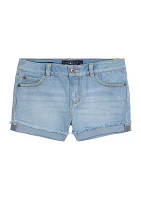 Girls 7-16 Cuffed Denim Shorts