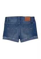 Girls 7-16 Distressed Cuffed Denim Shorts