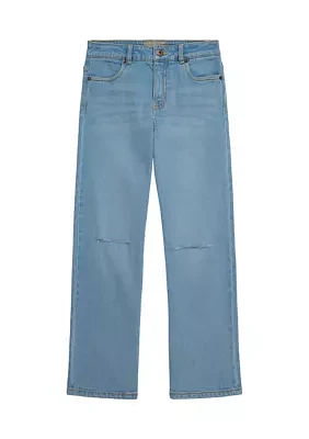 Girls 7-16 High Waist Wide Leg Jeans