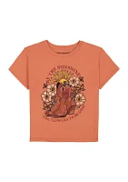 Girls 7-16 Short Sleeve Sunshine Boot Graphic T-Shirt