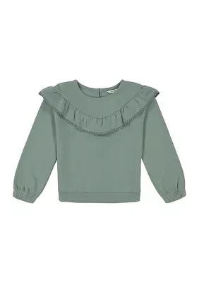 Girls 7-16 Ruffle Fleece Top