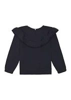 Girls 7-16 Ruffle Fleece Sweater