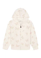 Girls 7-16 Butterfly Printed Full Zip Hoodie