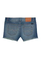 Girls 7-16 4-Button Shorts