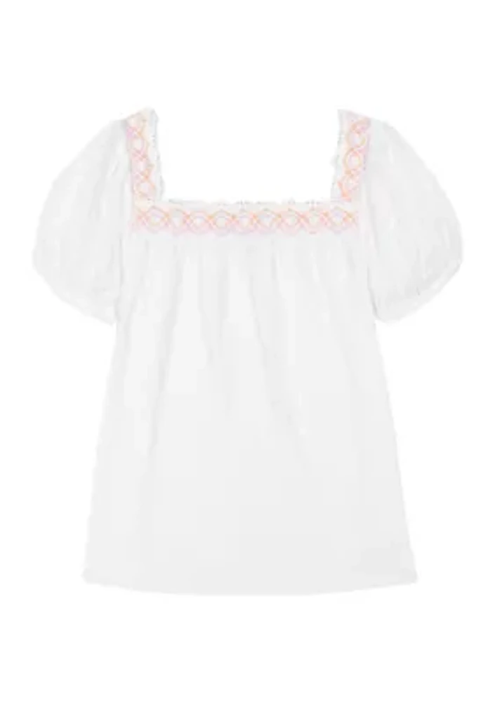 Girls 7-16 Crochet Top