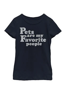 Girls 4-6x Pets Favorite People T-Shirt