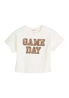 Girls 4-6x Leopard Game Day Graphic T-Shirt