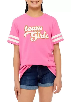 Girls 7-16 Team Oversized Graphic T-Shirt