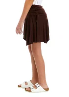 Girls 7-16 Solid Mini Skirt