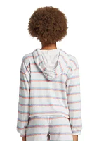 Girls 7-16 Terry Striped Hoodie