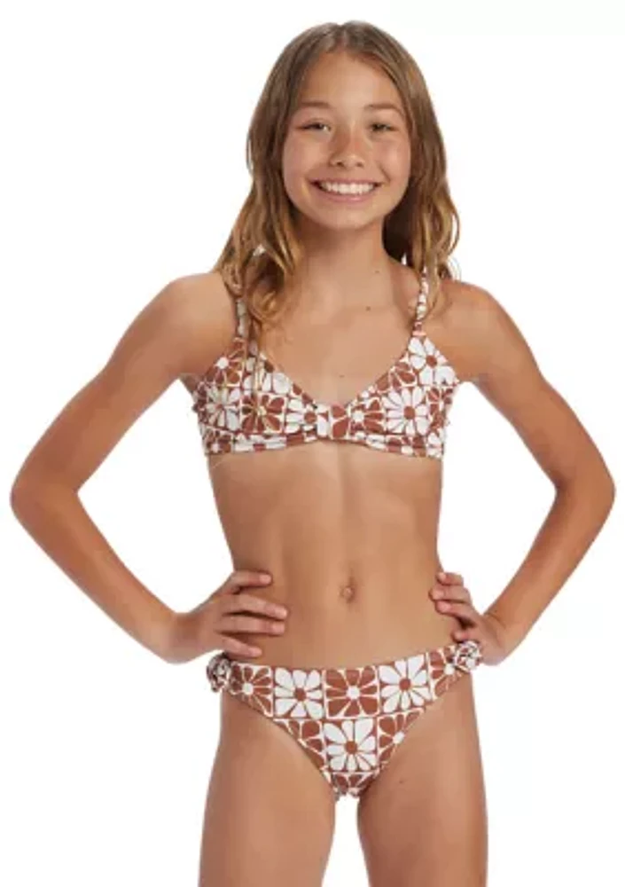 Girls 7-16 Twist Front Bikini 2 Piece Swim Set