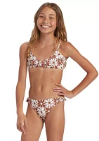 Girls 7-16 Twist Front Bikini 2 Piece Swim Set