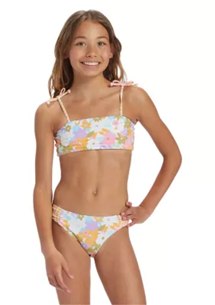 Girls 7-16 Reversible Bandeau Bikini Swimsuit