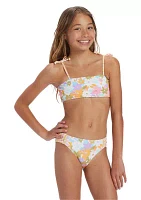 Girls 7-16 Reversible Bandeau Bikini Swimsuit