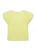 Girls 7-16 Flutter Sleeve Knit Top