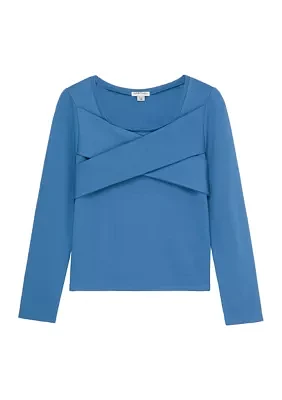 Girls 7-16 Square Neck Twist Top