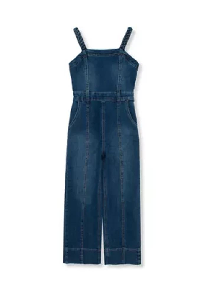 Girls 7-16 Denim Bootcut Jumpsuit