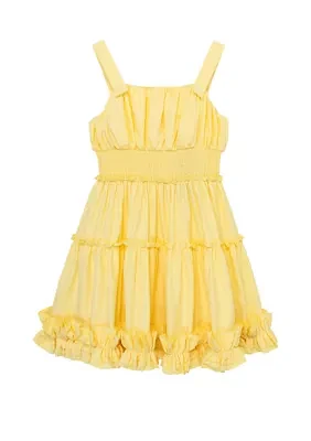 Girls 7-16 Ruched Woven Dress