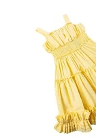 Girls 7-16 Ruched Woven Dress