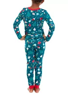 Unisex Big Kid Holiday Lights Pajama Set