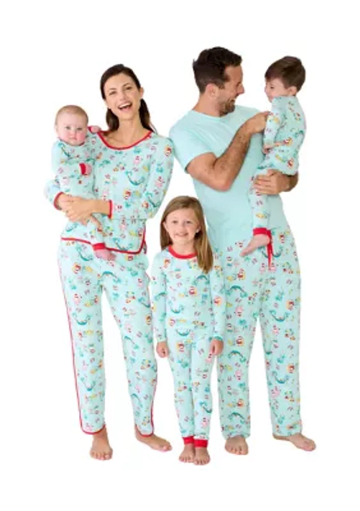 Unisex Big Kids Beachy Christmas Pajama Set