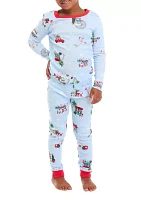 Unisex Big Kids Holiday Shopping Pajama Set