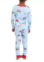 Unisex Big Kids Holiday Shopping Pajama Set